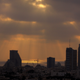 View of the Mediterranean Sea from the oncology ward of Tel Aviv Medical Center at sunset.